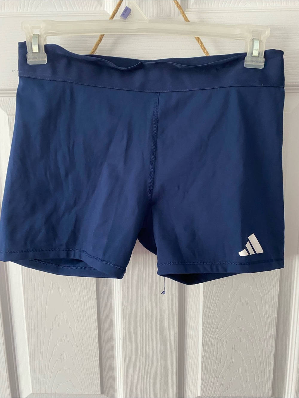 adidas Navy Blue Women's Bike Shorts with Logo